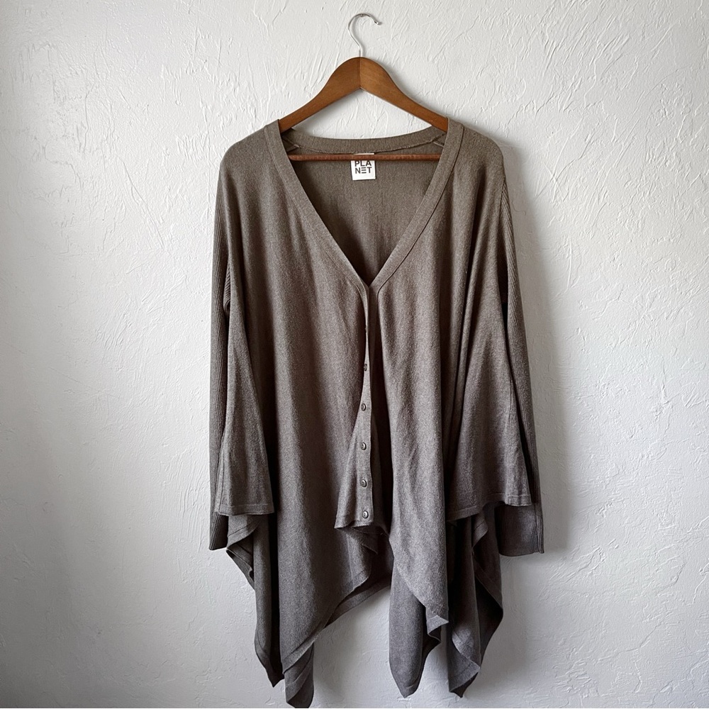 PLANET Poncho Cardigan Sweater One Size Boho Lagenlook